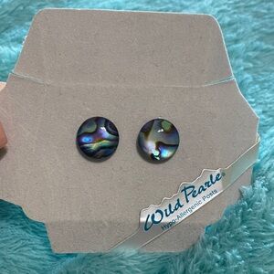 Wild Pearl Abalone Shell Earrings